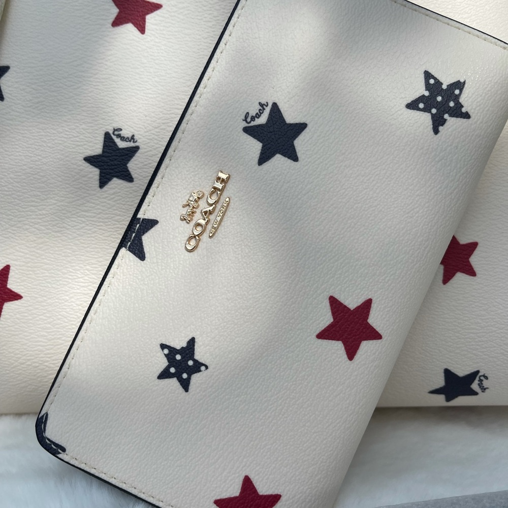 🔥🔥LAST SET Coach American Star Print Tote and Wallet NWT - Picture 2 of 15